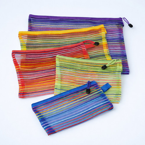 Zip travel bags mesh - mesh, set