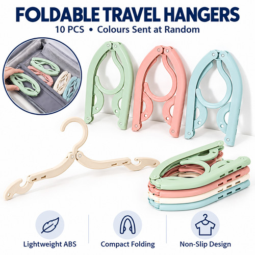 Foldable travel clothes hanger - travel,